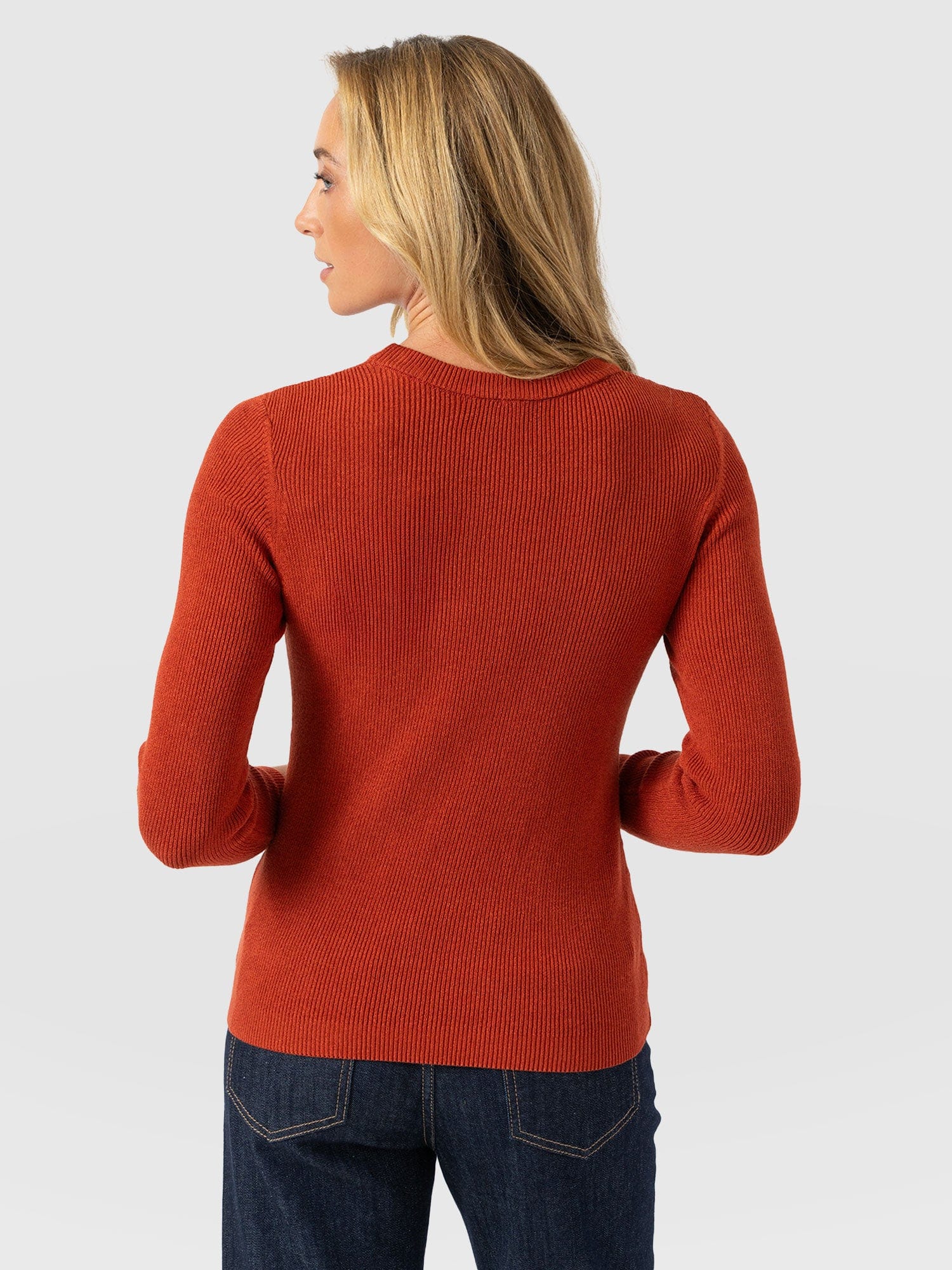 Honeycomb Rib Sweater - Amber